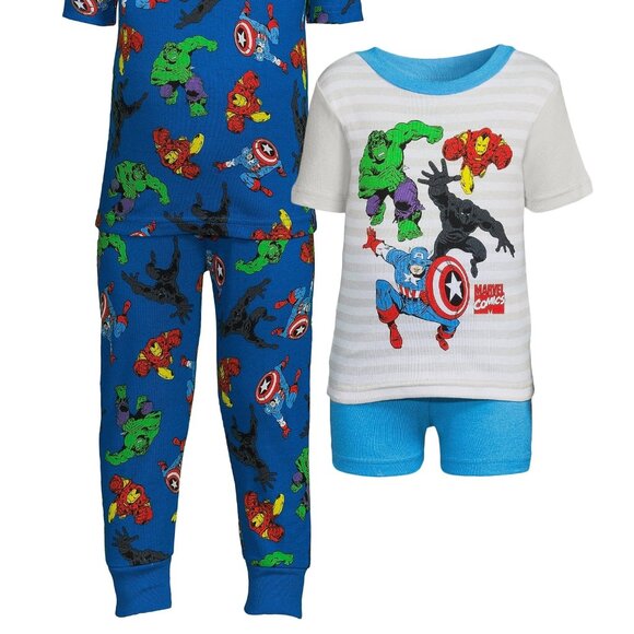 Marvel Toddler 4 Pc Pajama Set - Marvel Heroes, 2T- 5T, NWT - Picture 4 of 4